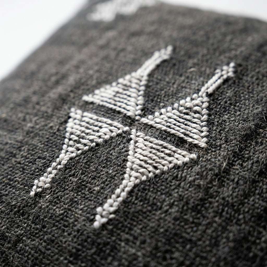 Charcoal Moroccan sabra pillow