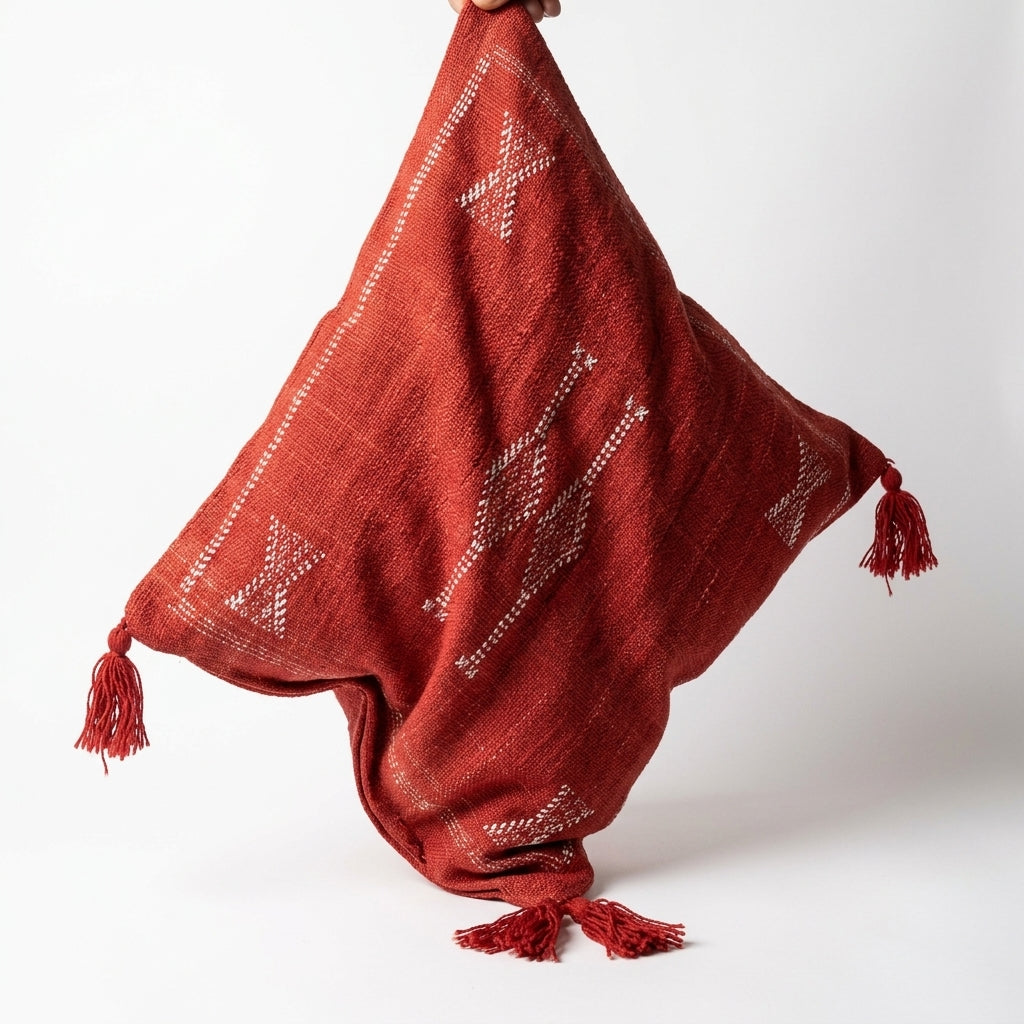Red Moroccan sabra pillow