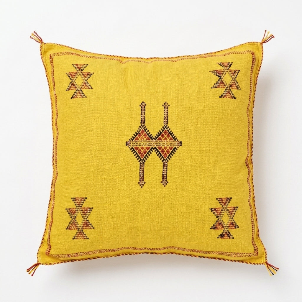 Yellow Moroccan sabra pillow