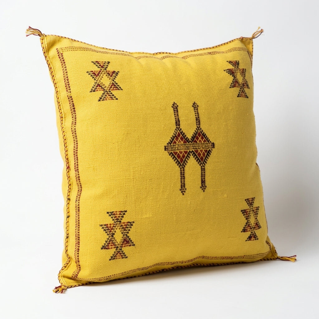 Yellow Moroccan sabra pillow