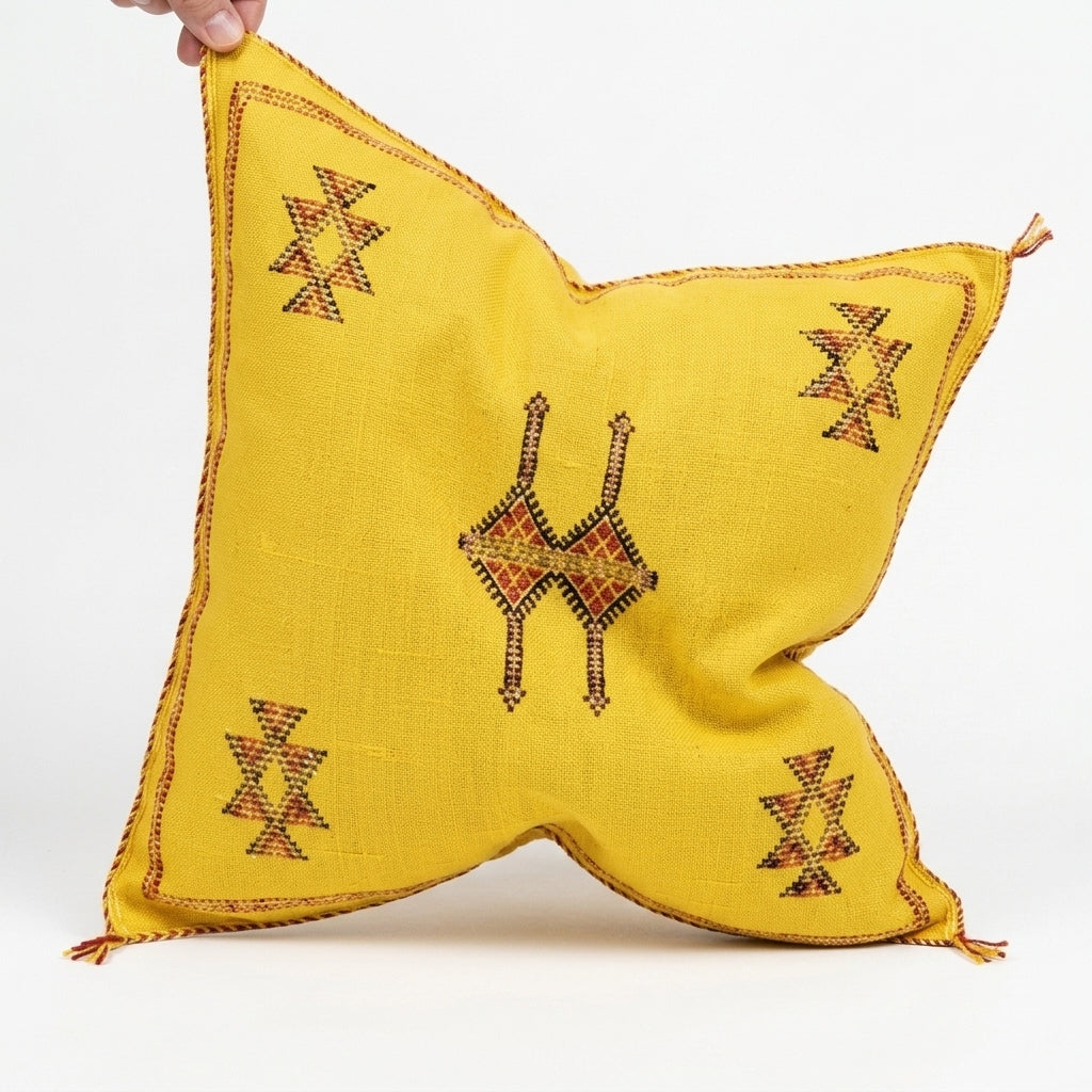 Yellow Moroccan sabra pillow