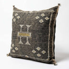 Olive grey Moroccan sabra pillow