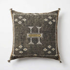 Olive grey Moroccan sabra pillow