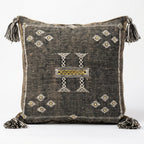 Olive grey Moroccan sabra pillow