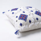 Blue Medallion Moroccan pillow cover, detail photo 4
