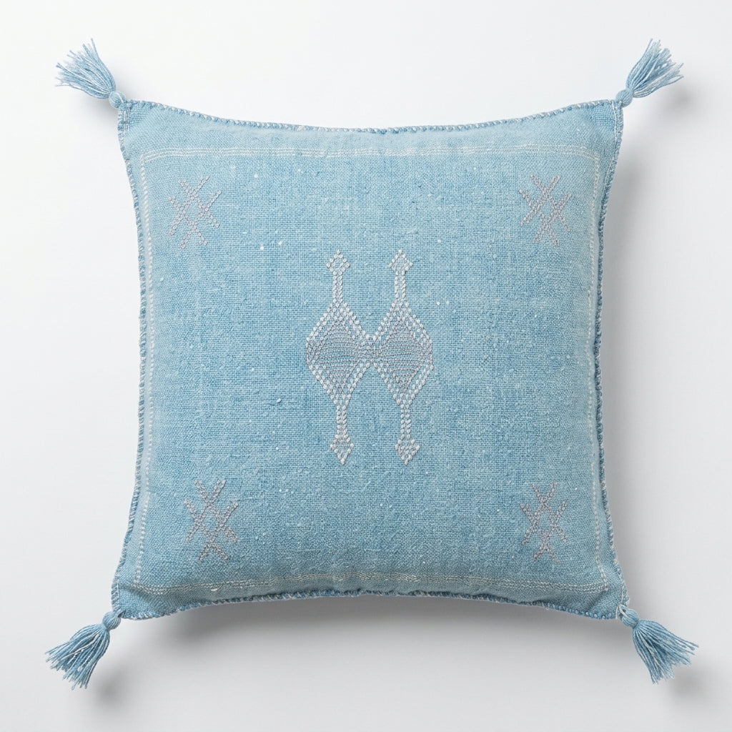 Powder blue Moroccan sabra pillow
