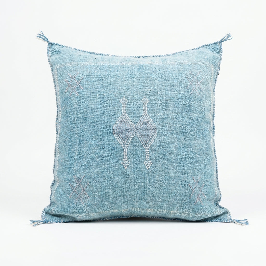 Powder blue Moroccan sabra pillow
