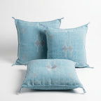 Powder blue Moroccan sabra pillow