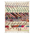 Chevron Mosaic Beni Ourain rug full flat lay view