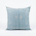 Pale blue Moroccan sabra cactus silk pillow cover, 50x50 cm