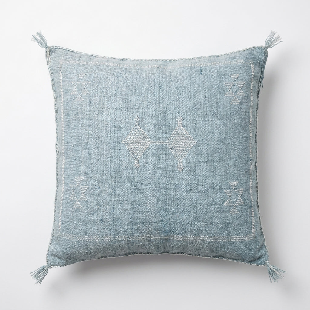 Pale blue Moroccan sabra pillow