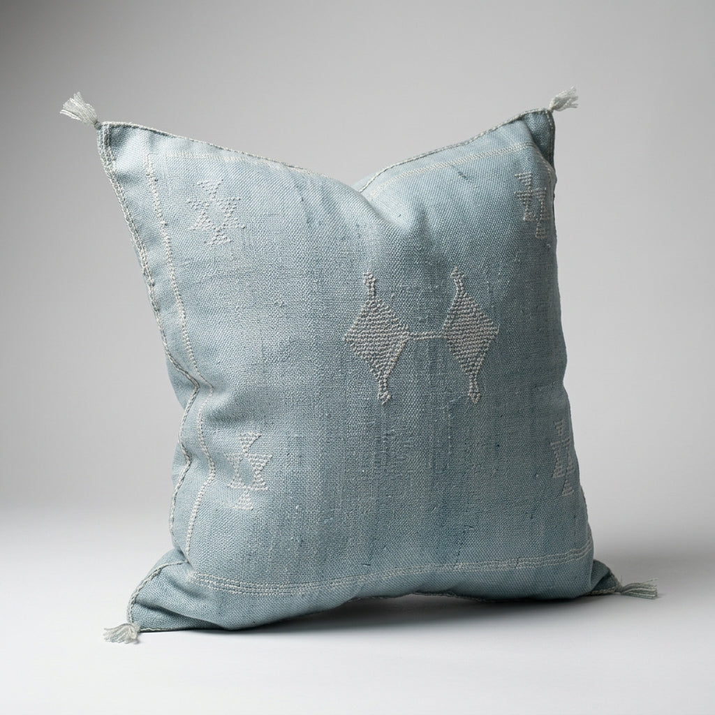 Pale blue Moroccan sabra pillow