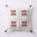 Silver Starburst Moroccan pillow cover 45x45 cm, studio photo