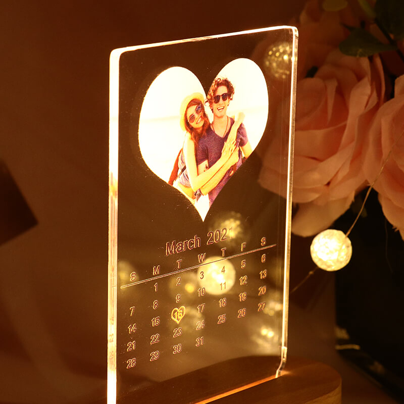Custom Photo Lamp with Calendar