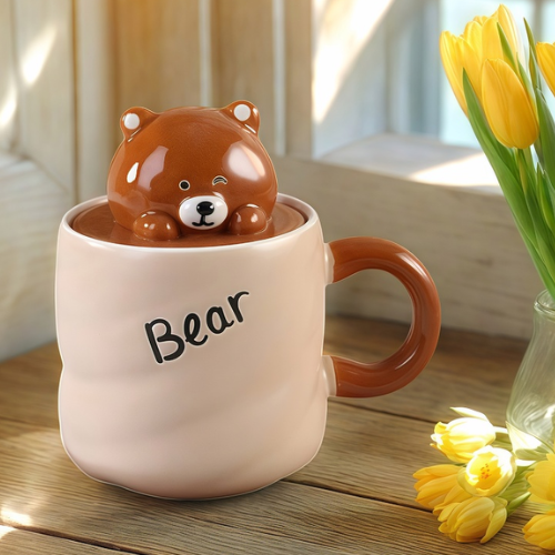 Cute Bear Mug – Adorable Ceramic Coffee & Tea Cup