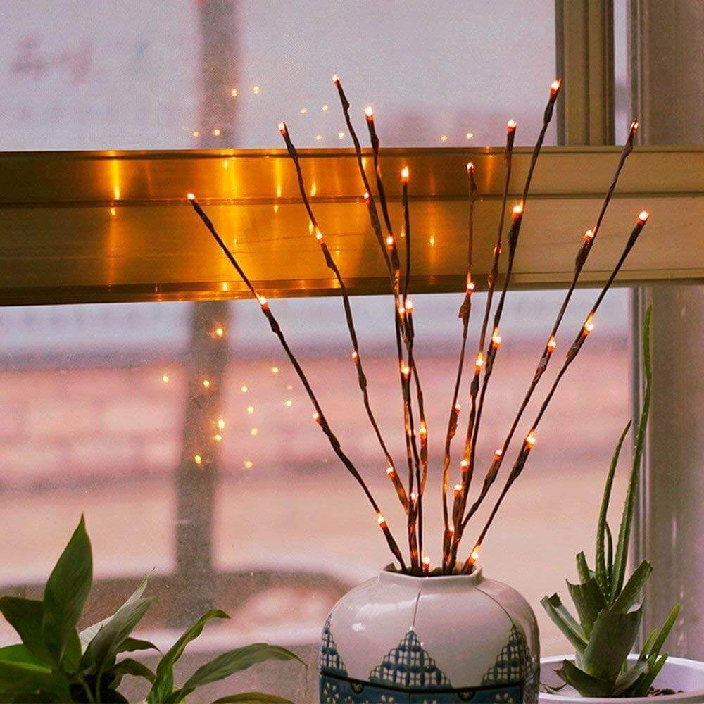 Led Twig Warm White Branch Vase Lights