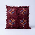 Maroon Star Moroccan pillow cover, detail photo 4