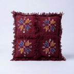 Maroon Star Moroccan pillow cover, detail photo 4