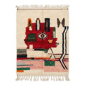 Berber Eye Beni Ourain rug full flat lay view