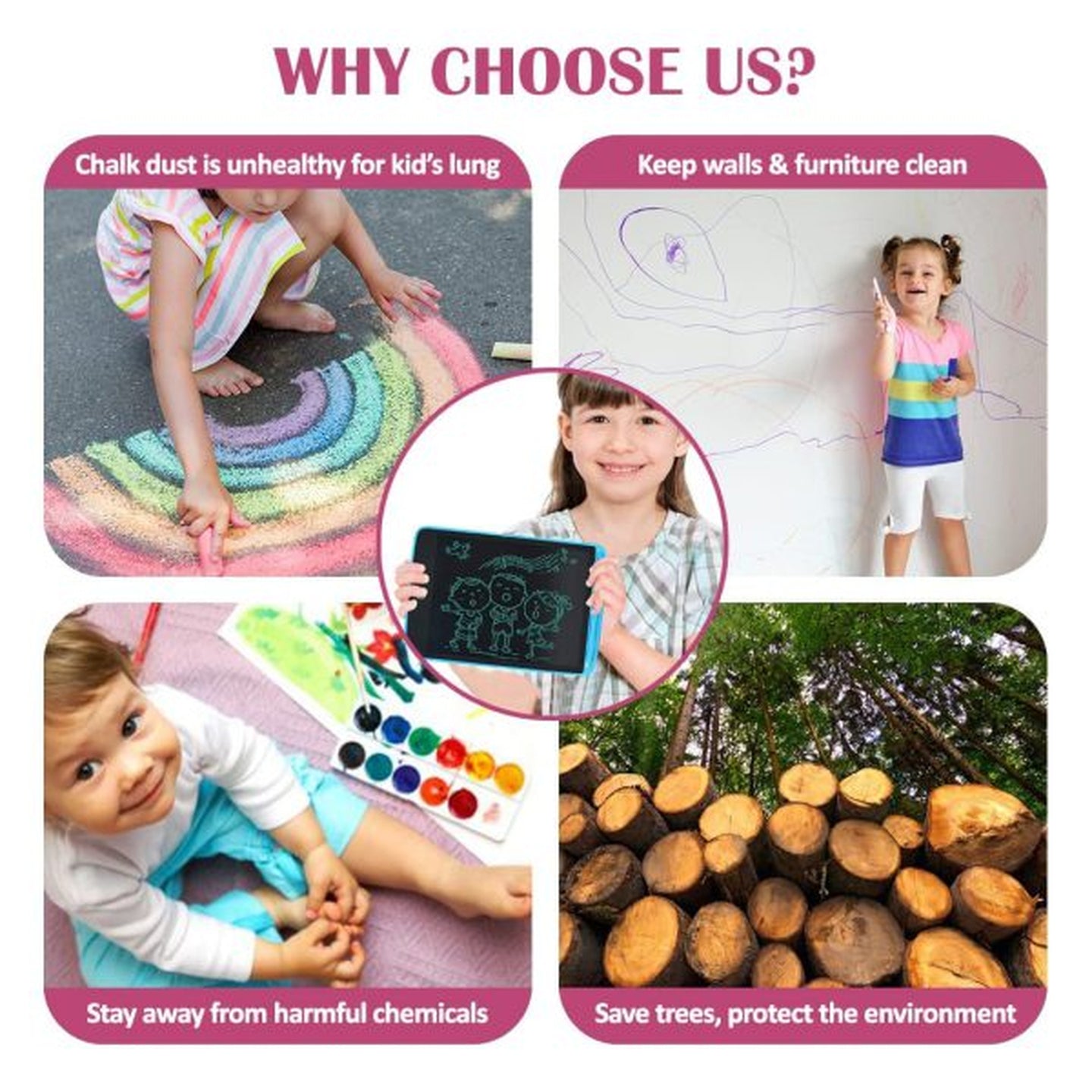 8.5 Inch LCD Writing Tablet for Kids - Perfect for Doodling and Learning (Random Color)