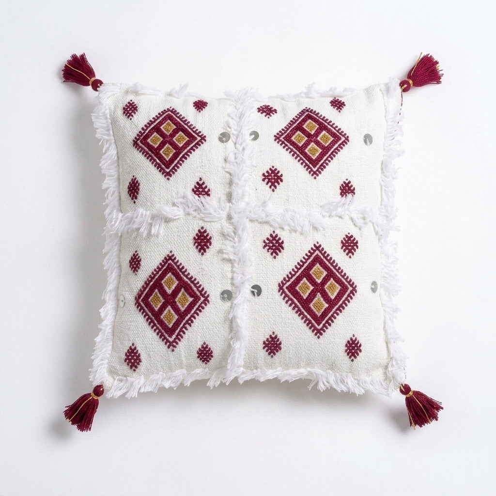 Berry Diamond Moroccan pillow cover 45x45 cm, studio photo