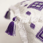 Purple Diamond Moroccan pillow cover, detail photo 7