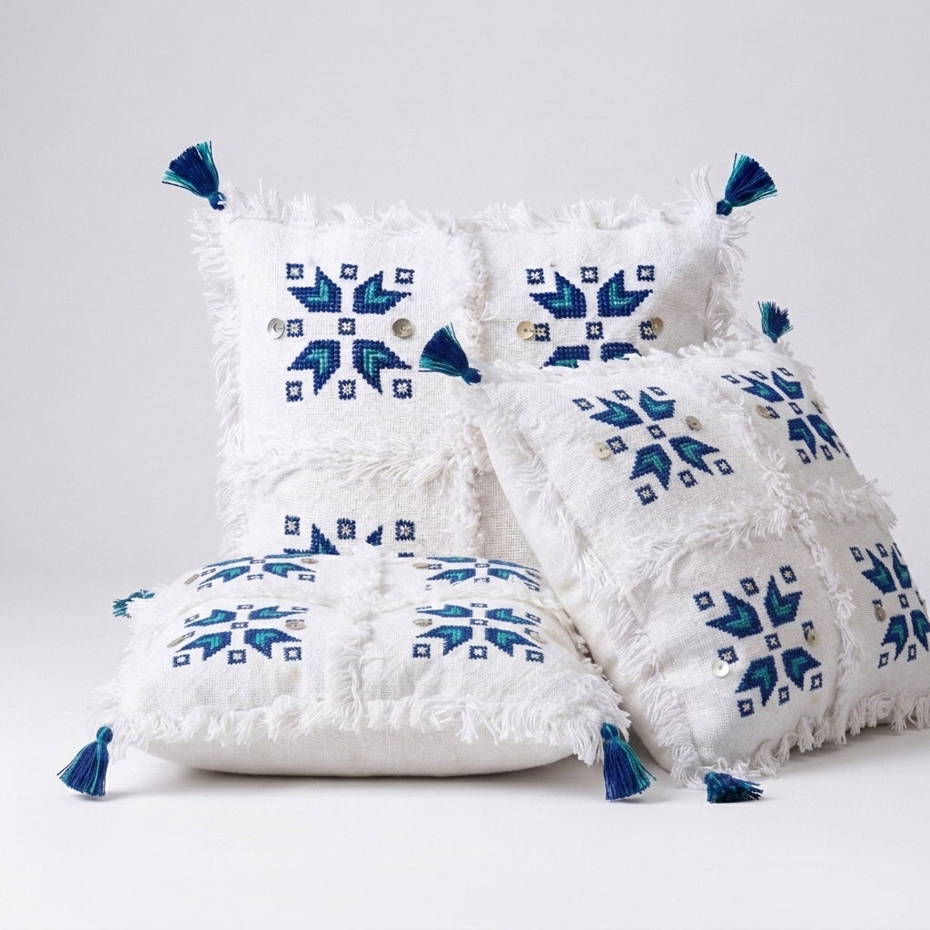 Starburst Moroccan pillow cover 45x45 cm, studio photo