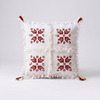 Silver Starburst Moroccan pillow cover, detail photo 6