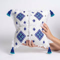 Ivory Corners Moroccan pillow cover, detail photo 2
