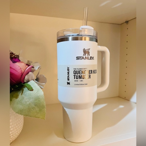 Stanly Quencher H2.0 Flow State Tumbler | 40 OZ (White)