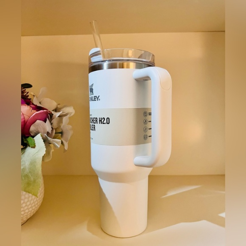 Stanly Quencher H2.0 Flow State Tumbler | 40 OZ (White)