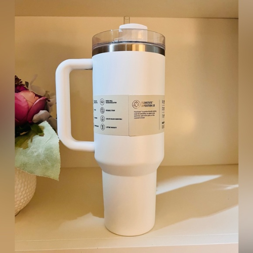 Stanly Quencher H2.0 Flow State Tumbler | 40 OZ (White)