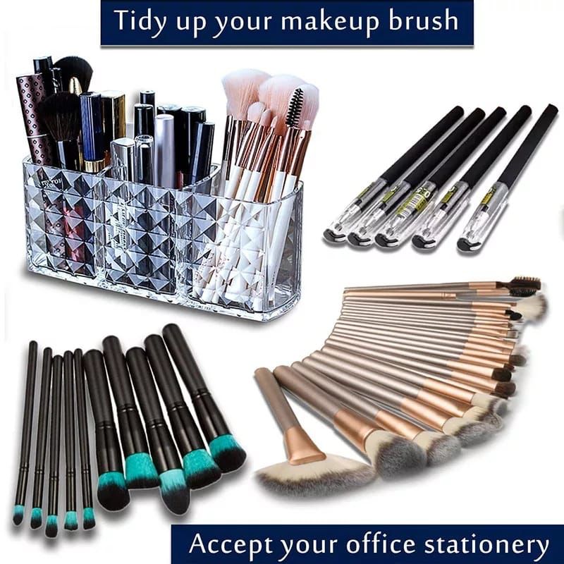 Crystal Acrylic Brushes Oeganizer