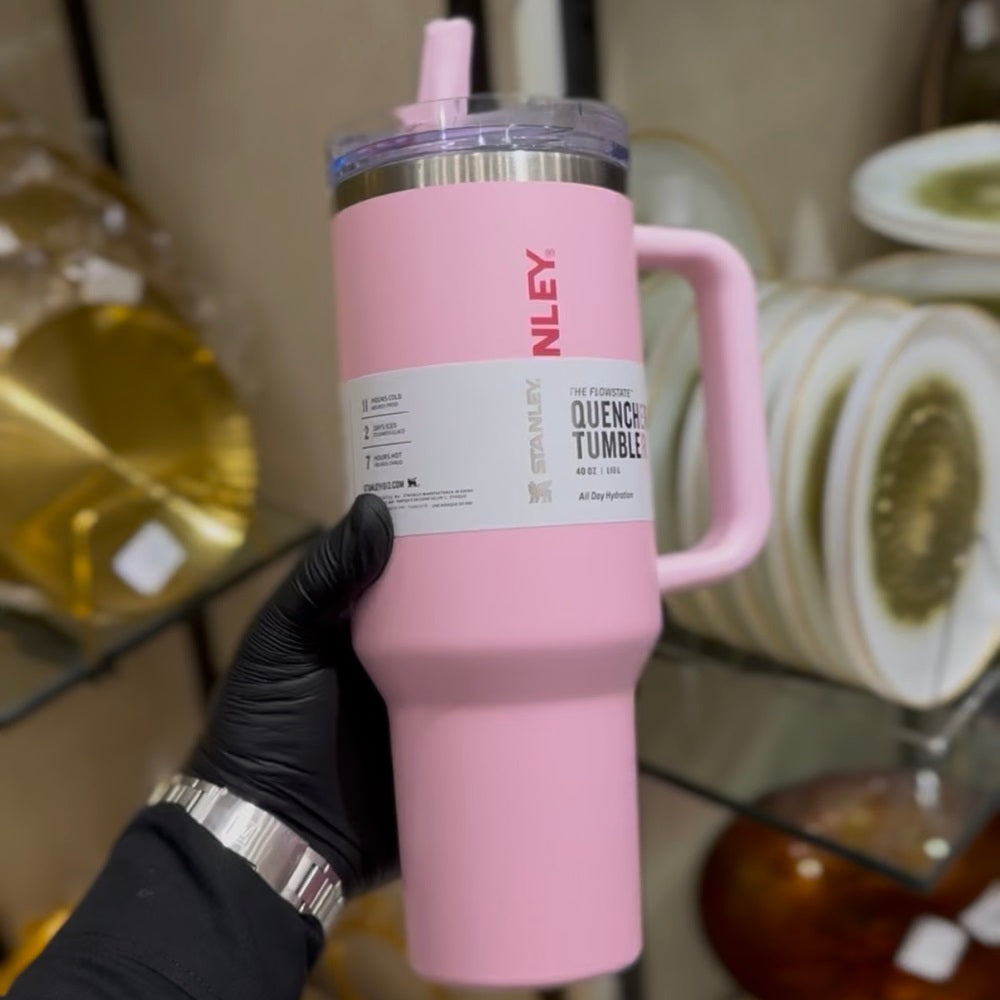 Stanly Quencher H2.0 Flip Straw Tumbler | 40 OZ (Baby Pink)