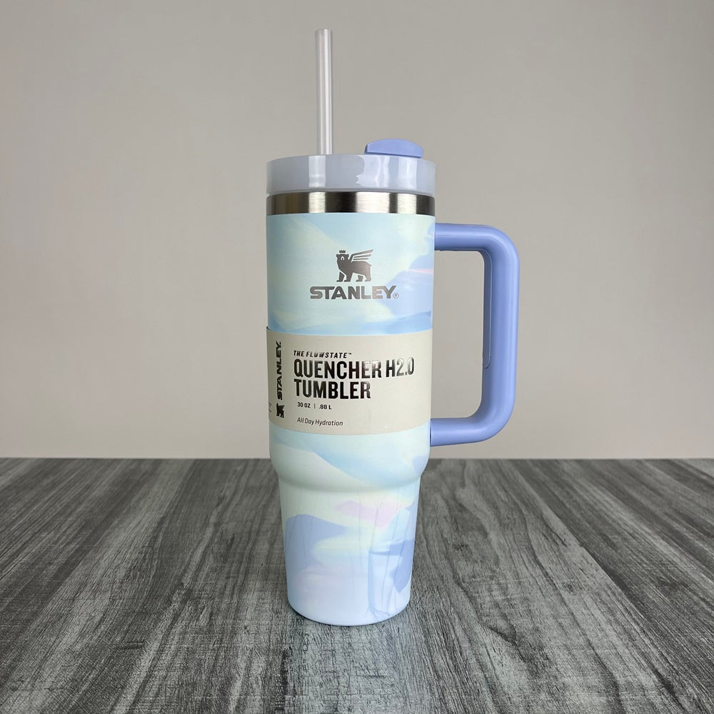 Stanly Quencher H2.0 FlowState Marble Swirl Edition Tumbler | 30 OZ (Blue)