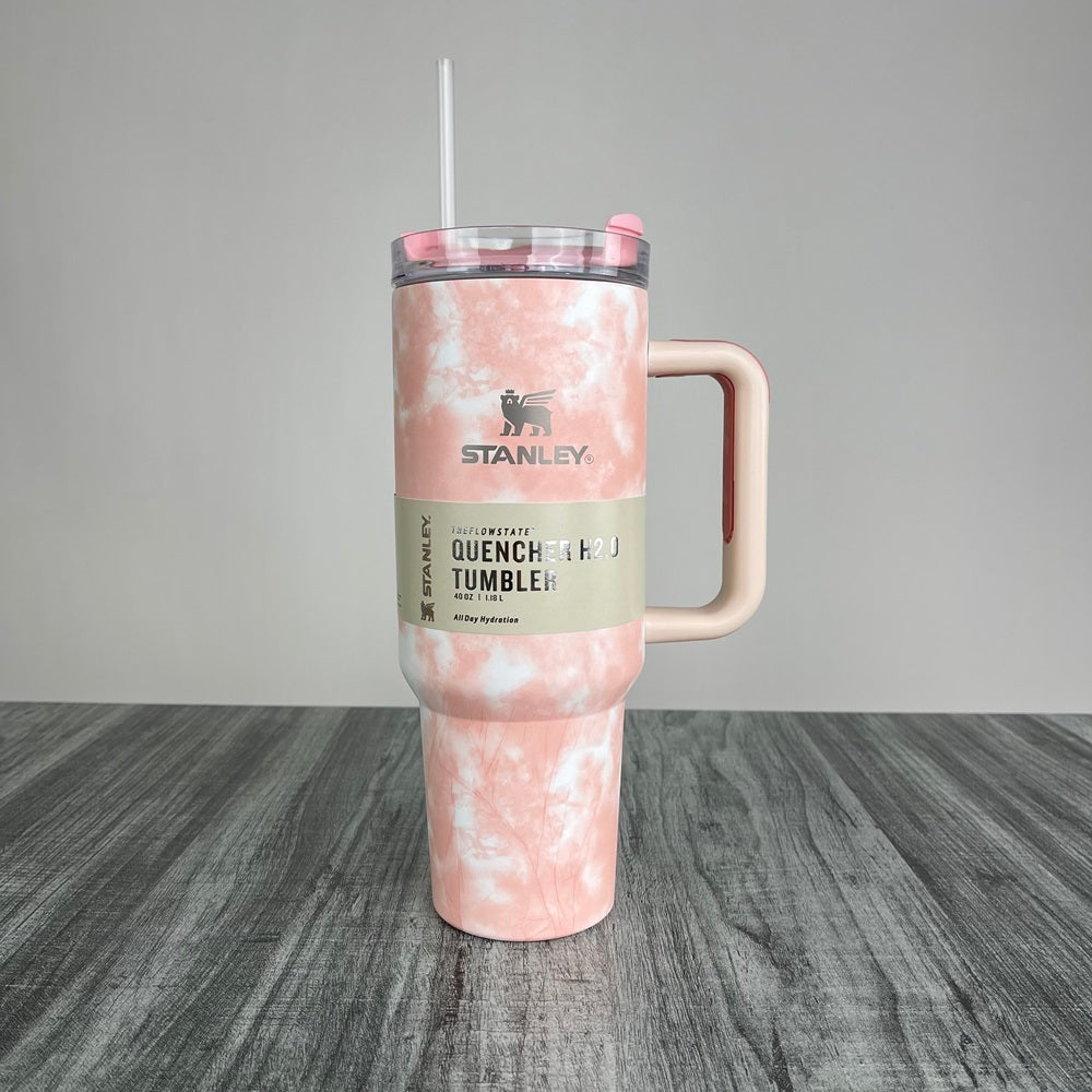 Stanly Quencher H2.0 FlowState Tie-Dye Edition Tumbler | 40 OZ (Peach)