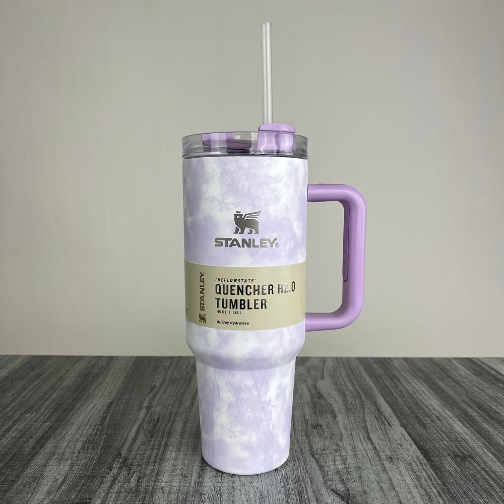 Stanly Quencher H2.0 FlowState Tie-Dye Edition Tumbler | 40 OZ (Purple)