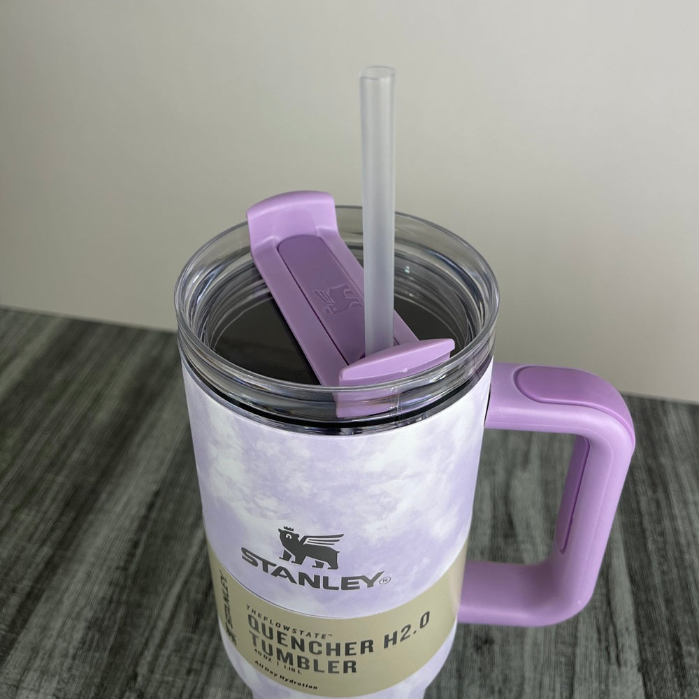 Stanly Quencher H2.0 FlowState Tie-Dye Edition Tumbler | 40 OZ (Purple)