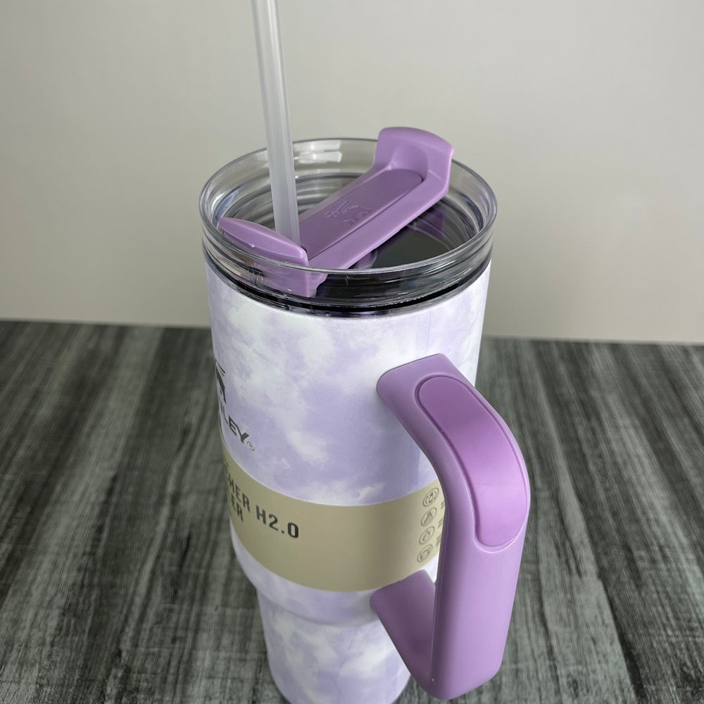 Stanly Quencher H2.0 FlowState Tie-Dye Edition Tumbler | 40 OZ (Purple)