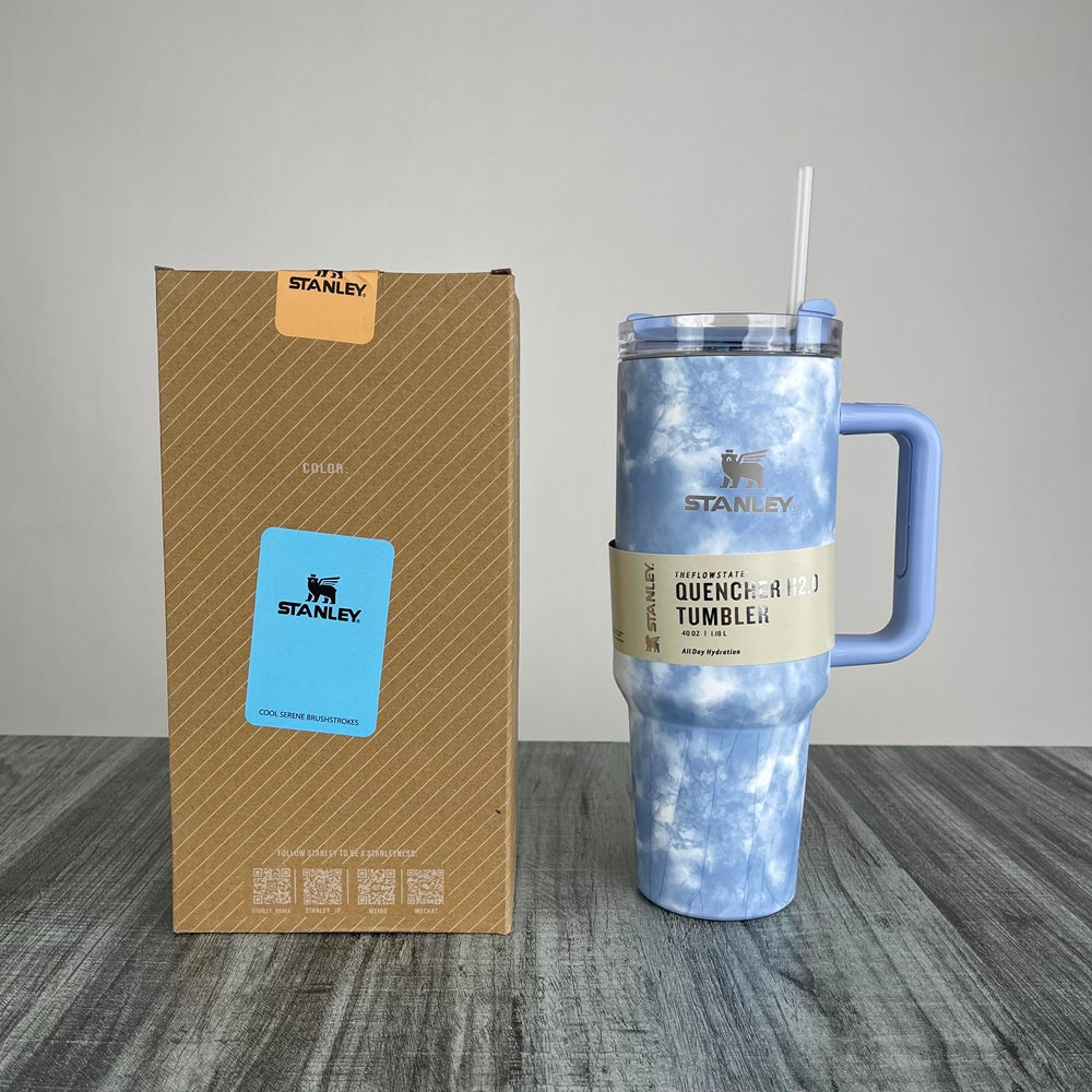 Stanly Quencher H2.0 FlowState Tie-Dye Edition Tumbler | 40 OZ (Sky)
