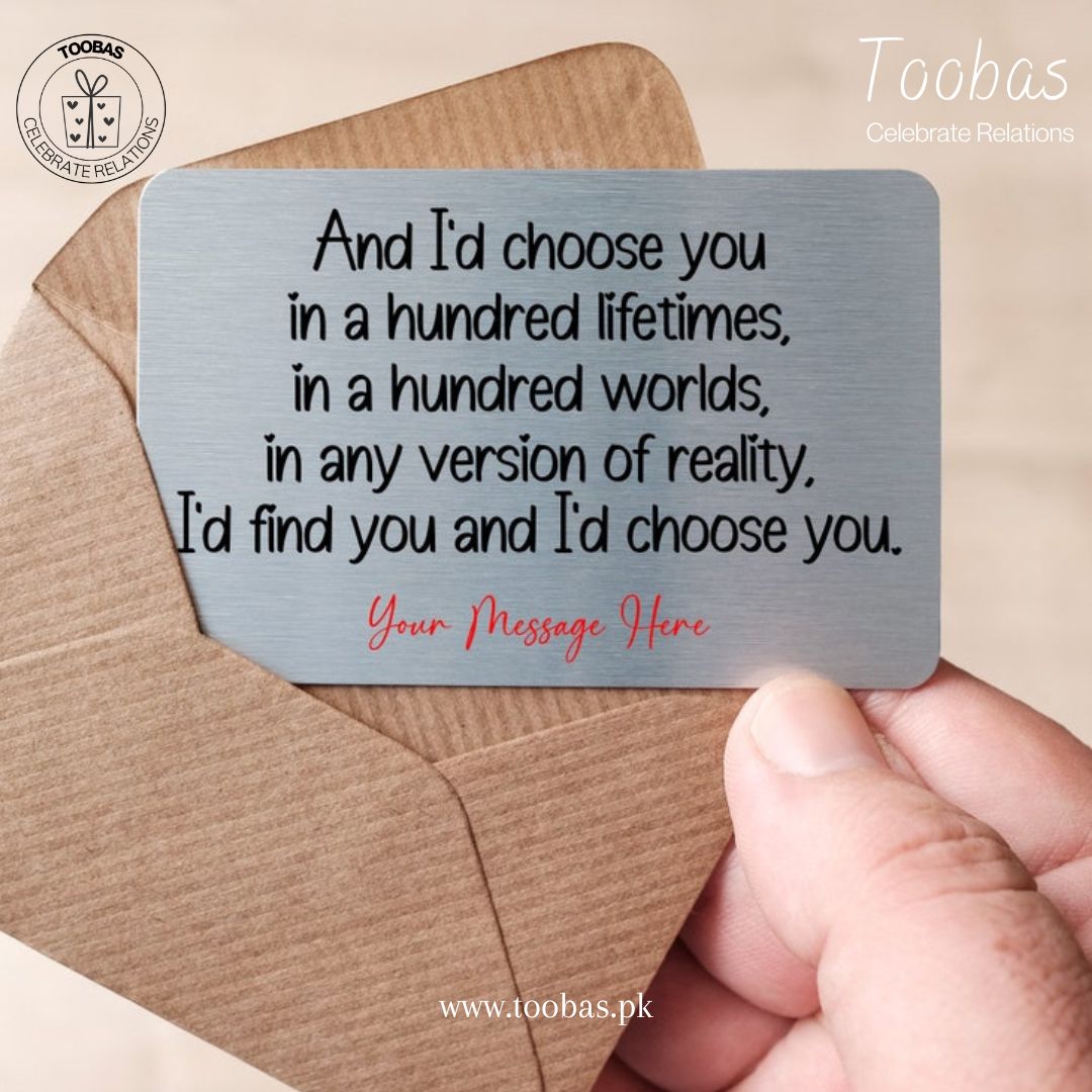 Love Quote Customized Wallet card