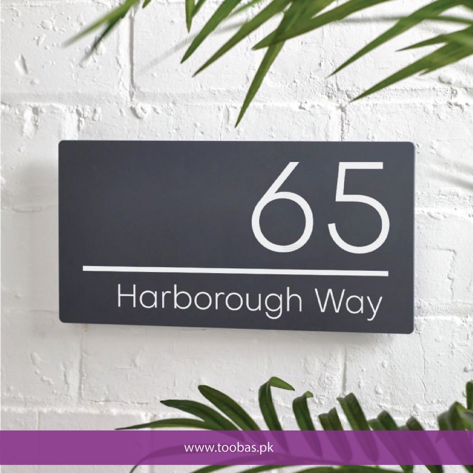 Modern House Sign Number Acrylic Floating House Plaque