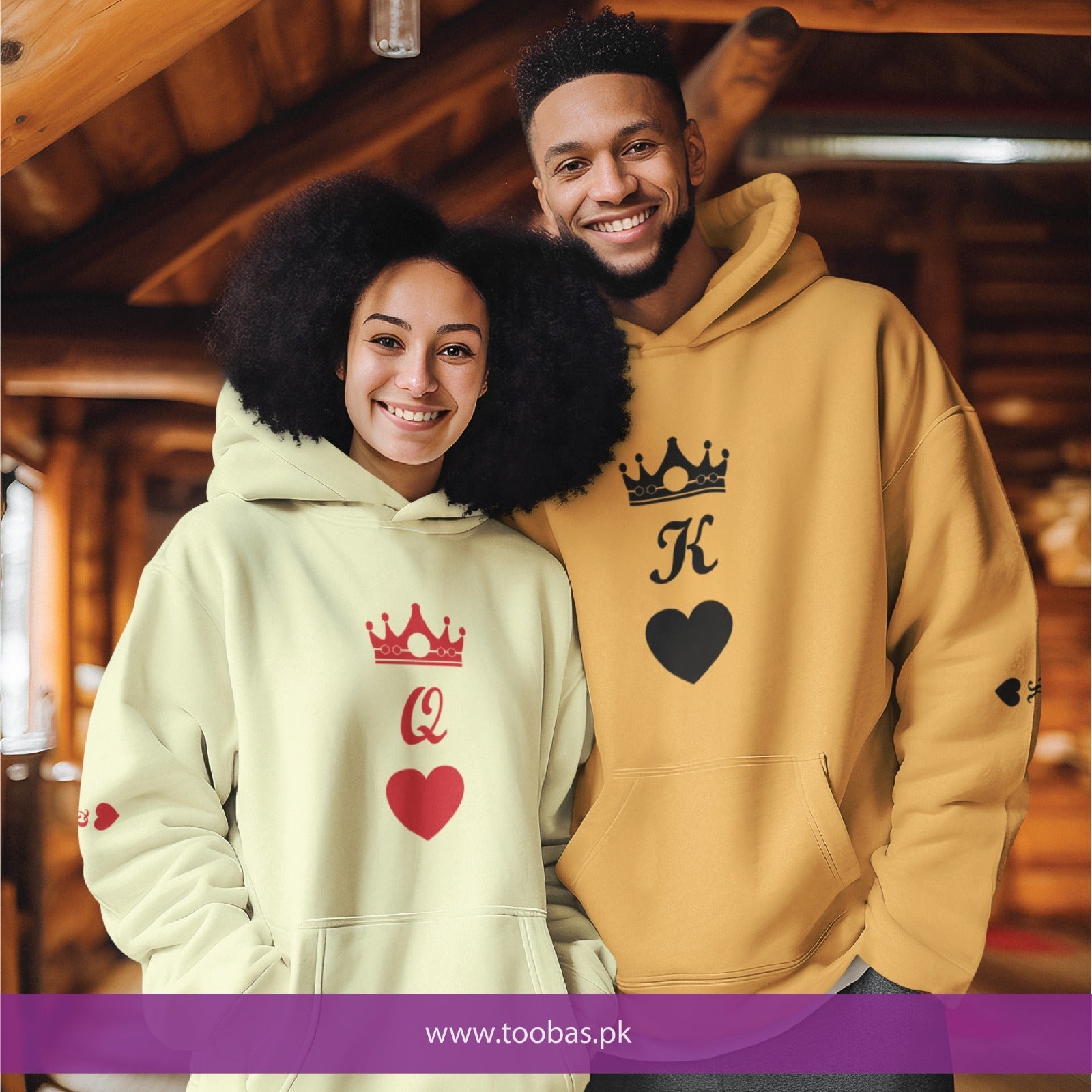 King Queen Couple Hoodies