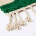 Abstract Calm Mrirt rug — hand-knotted fringe detail close-up