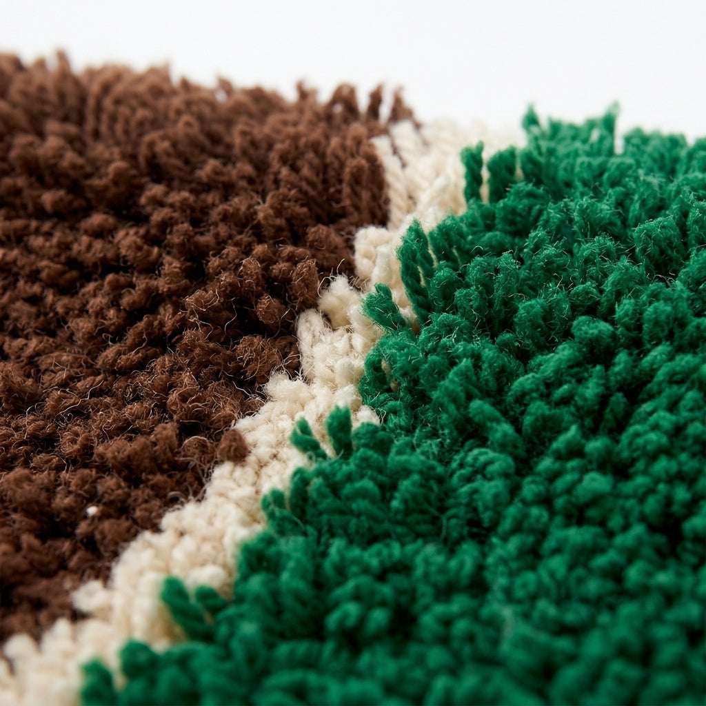Abstract Calm Mrirt rug — wool pile texture close-up