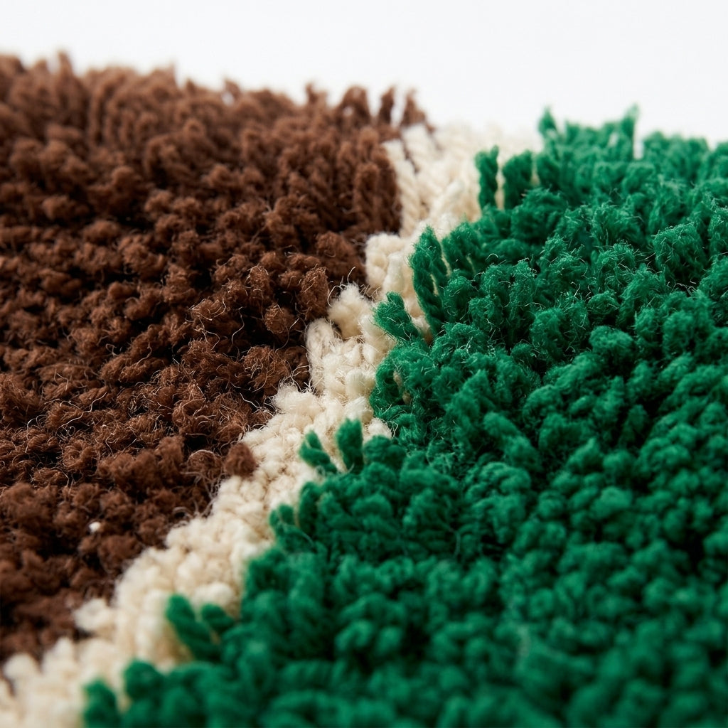 Abstract Calm Mrirt rug — wool pile texture close-up