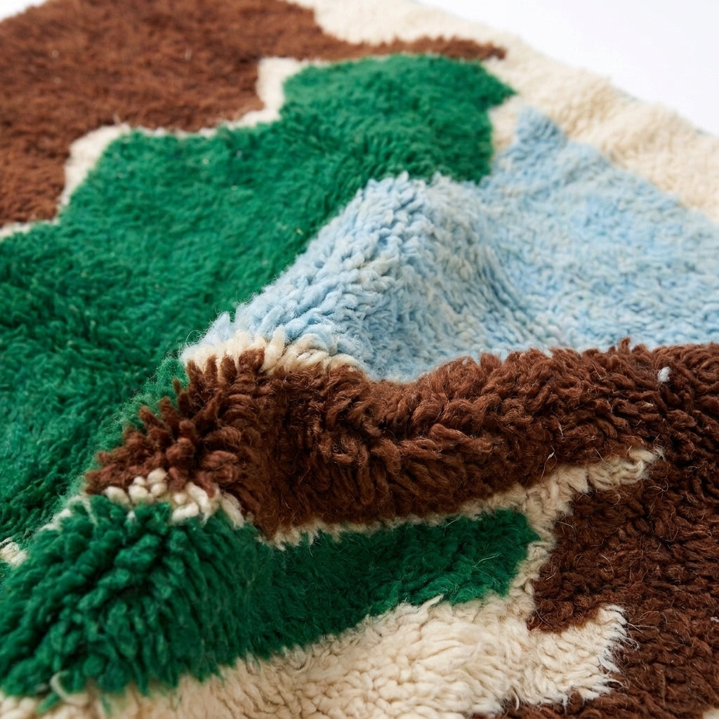 Abstract Calm Mrirt rug — wool pile texture close-up