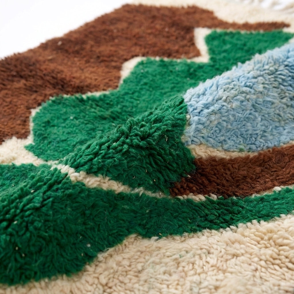 Abstract Calm Mrirt rug — wool pile texture close-up