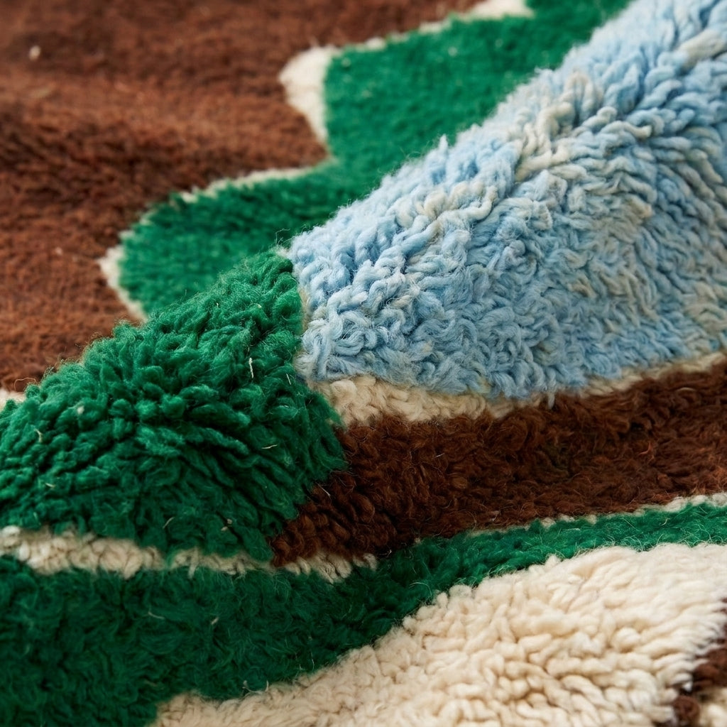 Abstract Calm Mrirt rug — wool pile texture close-up
