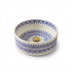 Amazigh Indigo Drum Moroccan ceramic sink - top view
